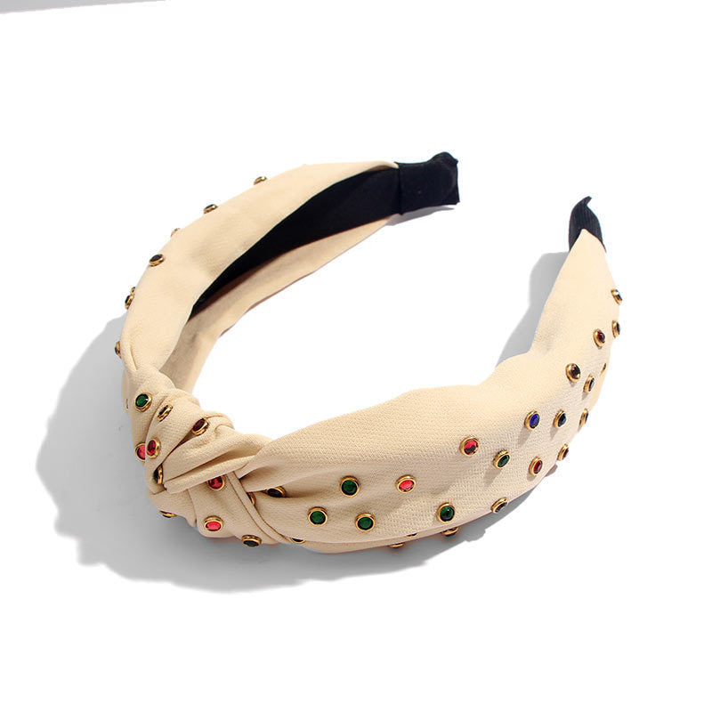 Hot Rhinestone Color Flashing Rhinestone Knotted Headband