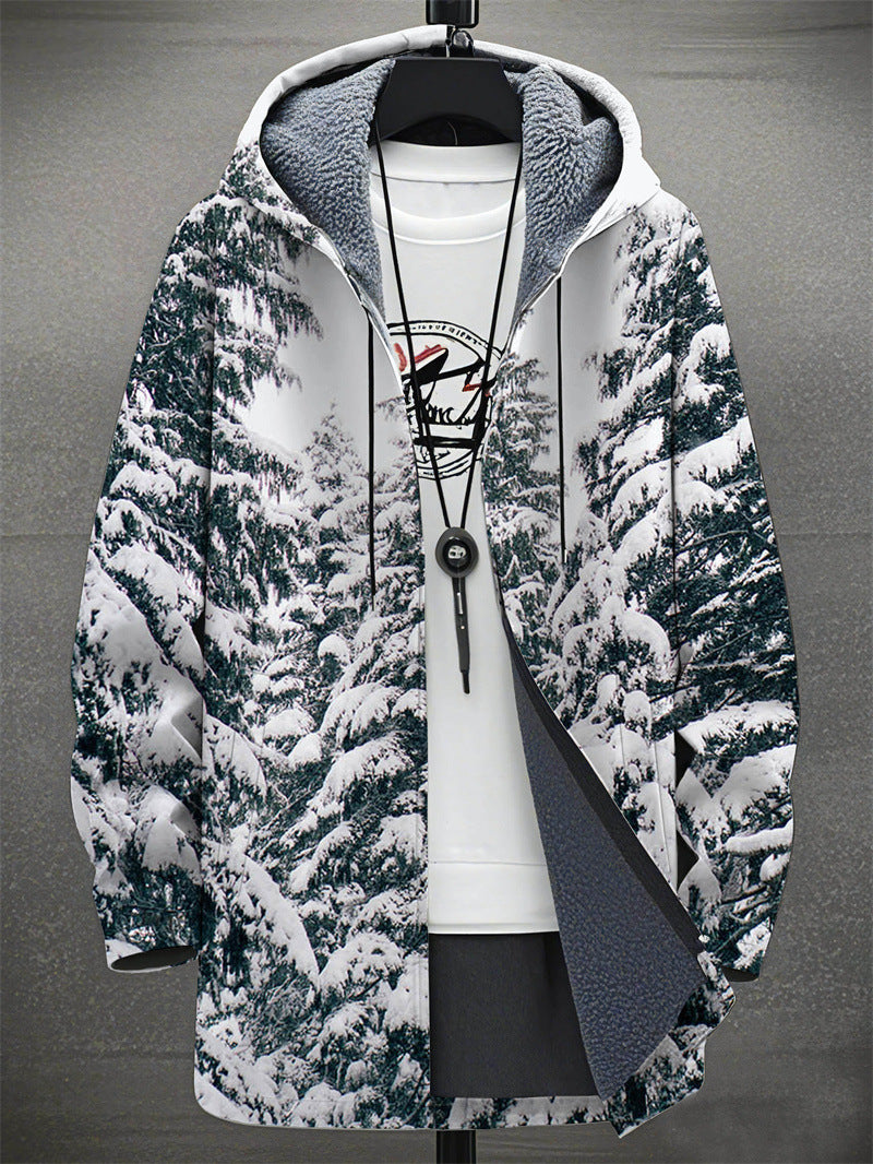 Digital Printing Plus Velvet Men's Casual Jacket