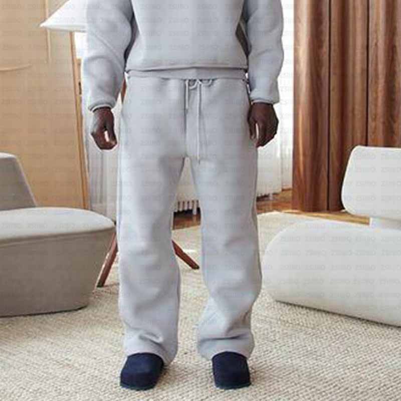 Casual Simple Couple Fashion Hoodie Solid Color Loose Sweater Sweatpants