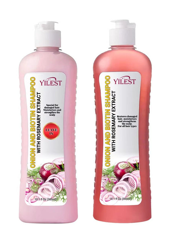 Onion Biotin Rosemary Shampoo Suit Nourish Hair Root Scalp Gloss Hair Care Cleaning