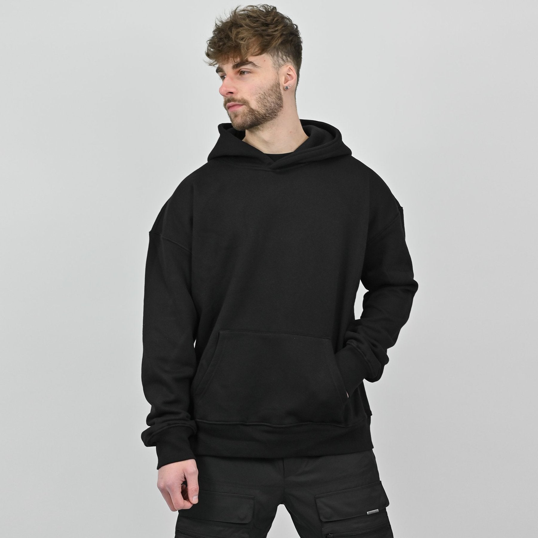 Sports Casual Solid Color Light Plate Long Sleeve Plus Velvet Hoodie