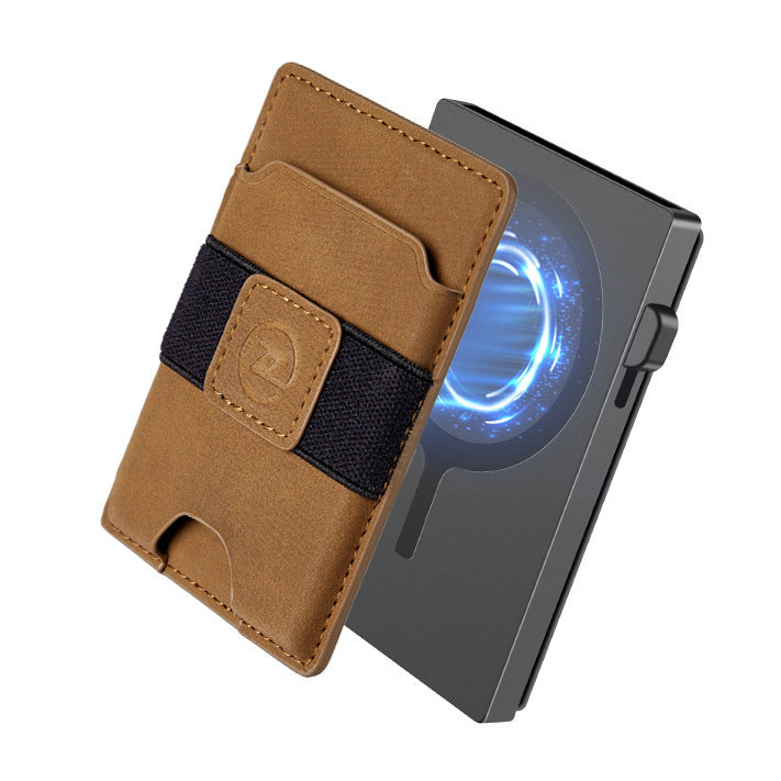 Two-in-one Magnetic Card Holder Automatic Cassette Multi-function Detachable Mobile Phone Cassette Wallet