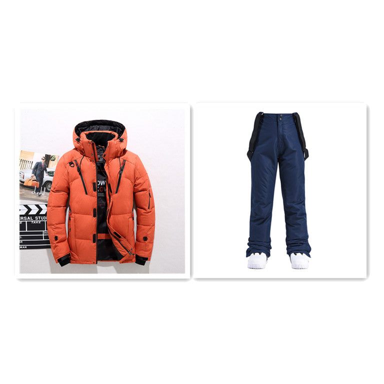 Men's Down Jacket Short Outdoor Sports Slim Fit Hoodie