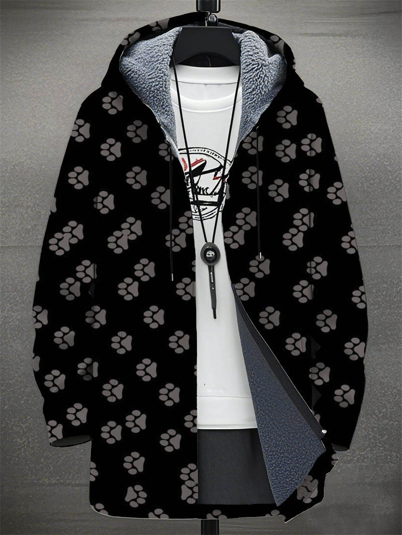 Digital Printing Plus Velvet Men's Casual Jacket