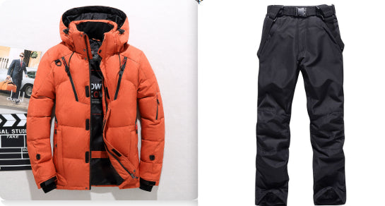 Men's Down Jacket Short Outdoor Sports Slim Fit Hoodie
