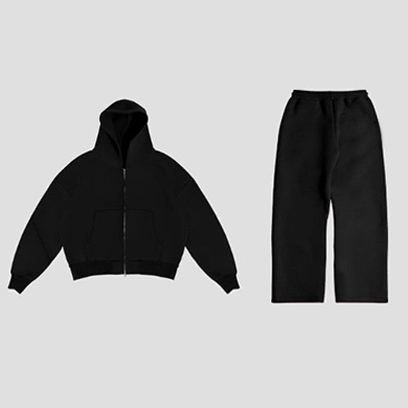 Retro Trend Casual Sports Casual Hoodie Sports Trousers Suit