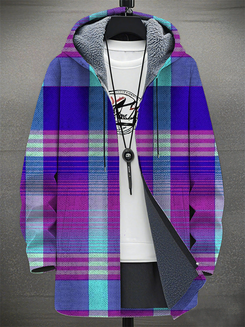 Digital Printing Plus Velvet Men's Casual Jacket