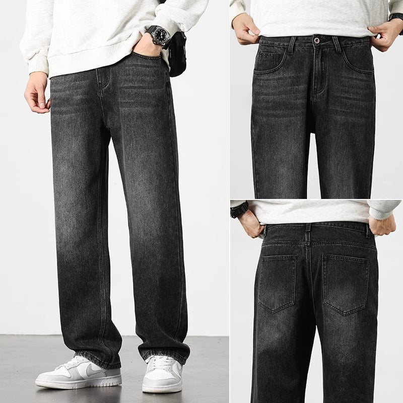 New Spring And Summer Men's Straight Loose Wide-leg Pants