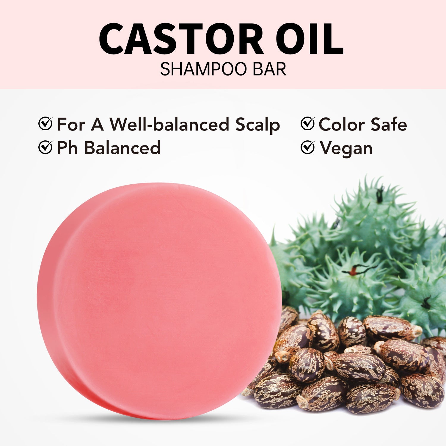 Cleaning Care Castor Oil Foaming Shampoo Soap