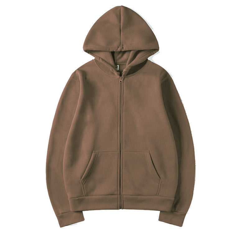 Solid Color British Loose Sports American Zipper Jacket Men