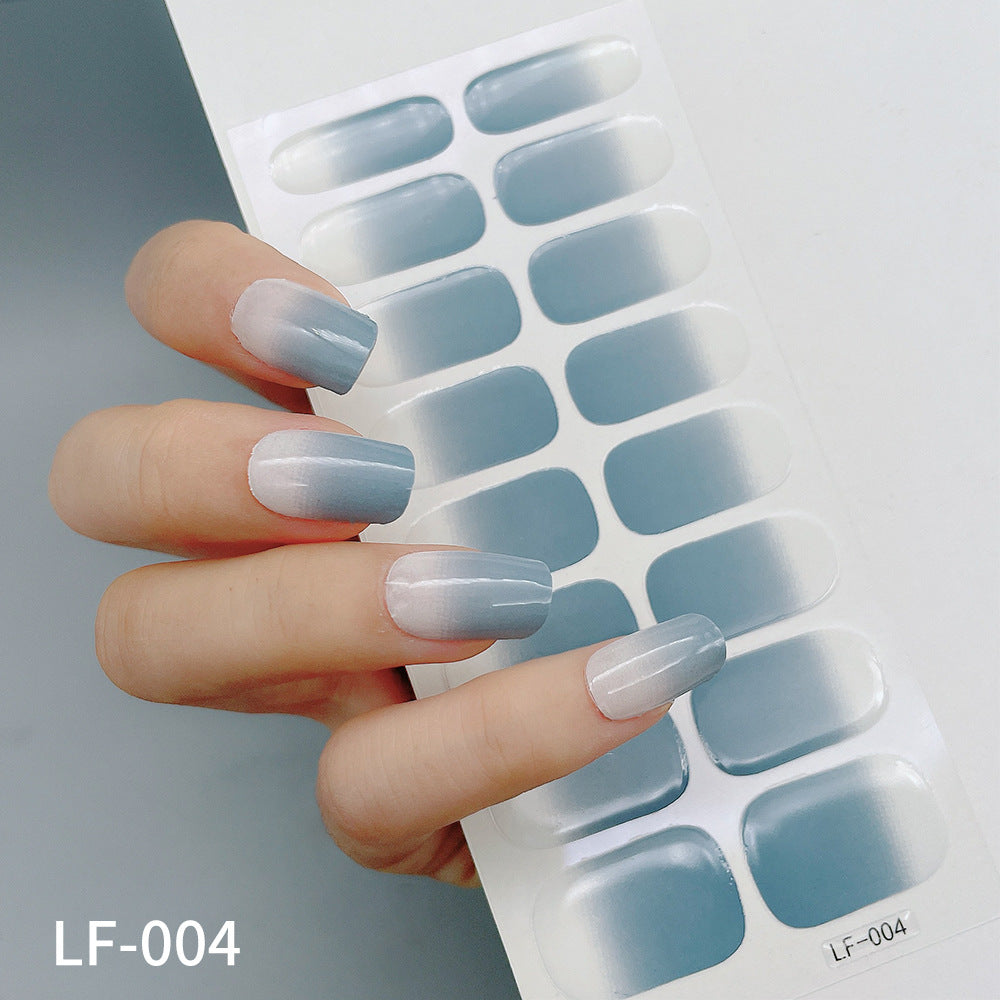 Manicure Full Stickers Solid Color 16 Small Stickers European And American Simple Nails