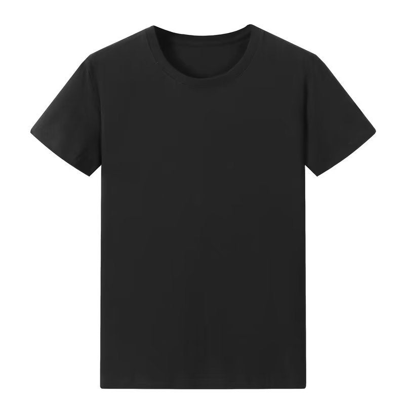 Short-sleeved T-shirt Men's Solid Color Inner Pure White Pure Black
