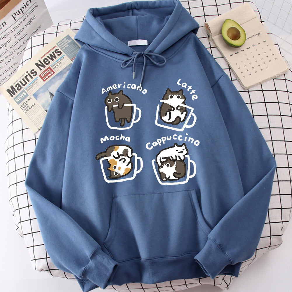 Five Kitties Play In Cup Hoodie