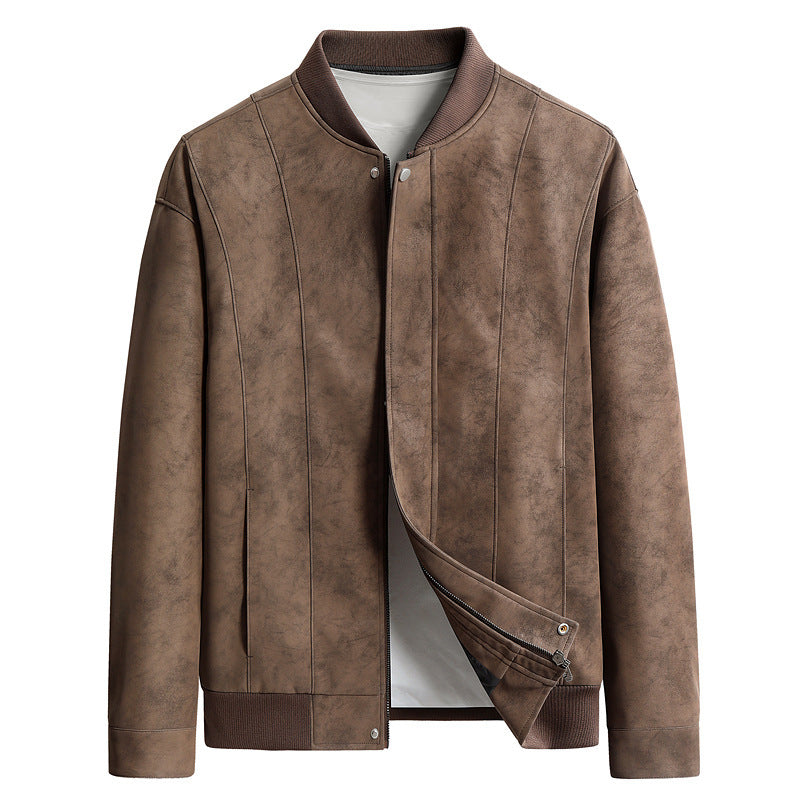 Men's Casual Loose Suede Jacket
