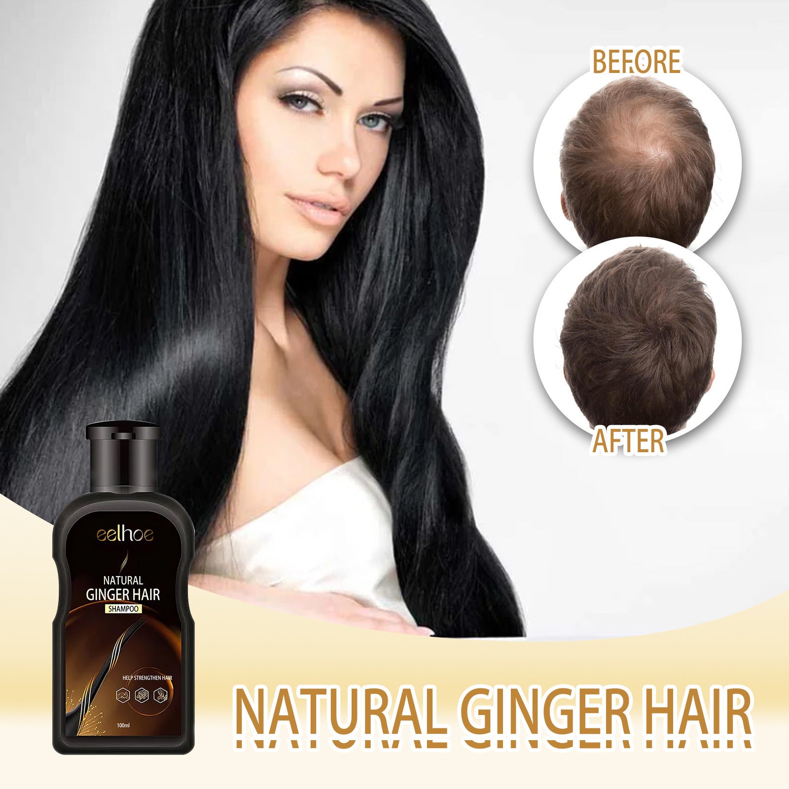 Ginger Conditioning Shampoo Mild Cleaning Anti-drop