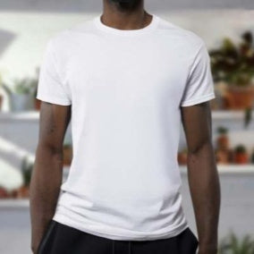 Short-sleeved T-shirt Men's Solid Color Inner Pure White Pure Black