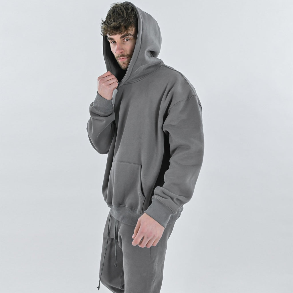 Sports Casual Solid Color Light Plate Long Sleeve Plus Velvet Hoodie