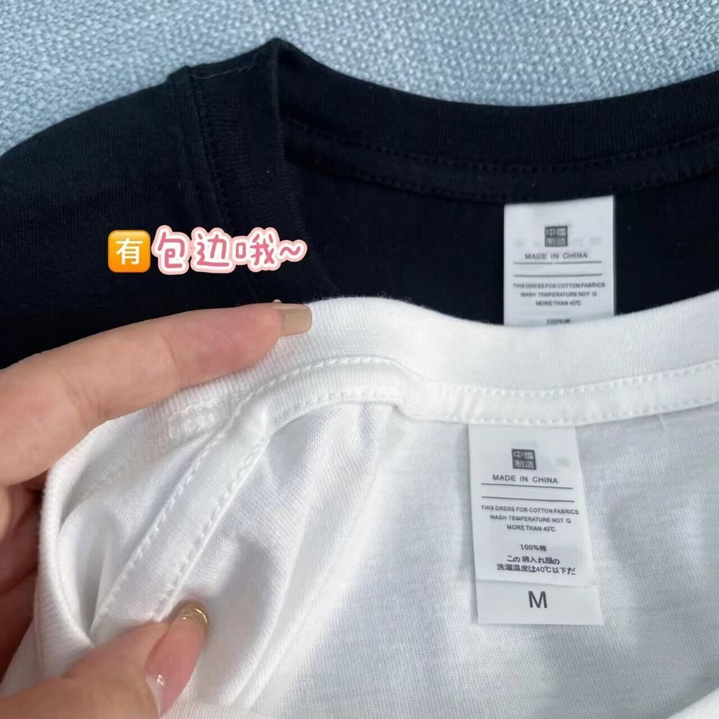 Men's Simple Cartoon Print Loose Short Sleeve