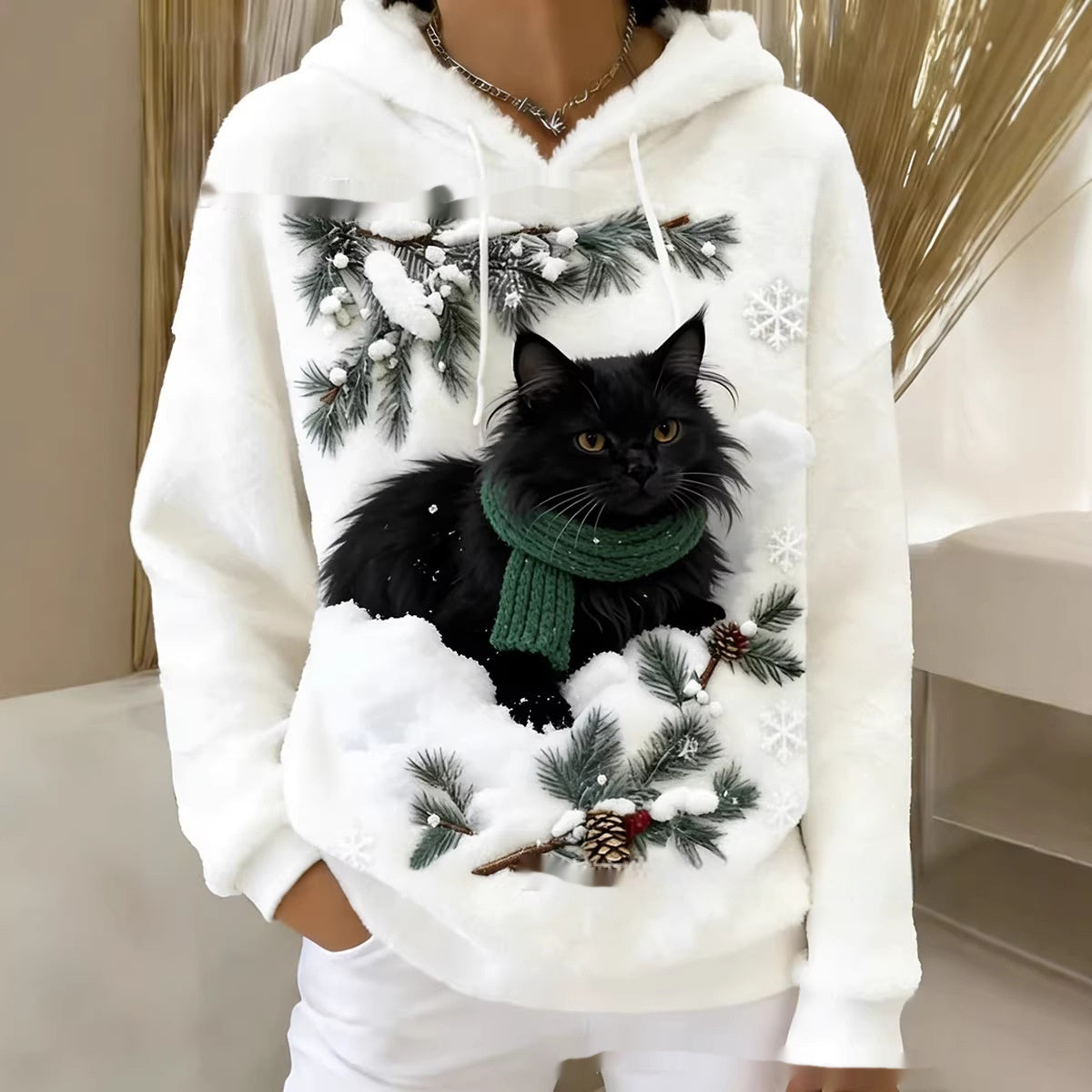 3D Digital-Print Fashionable Casual Womens Hoodie