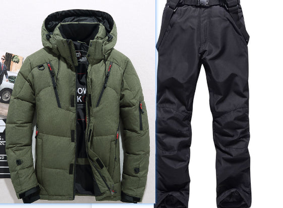 Men's Down Jacket Short Outdoor Sports Slim Fit Hoodie