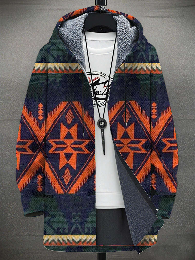 Digital Printing Plus Velvet Men's Casual Jacket