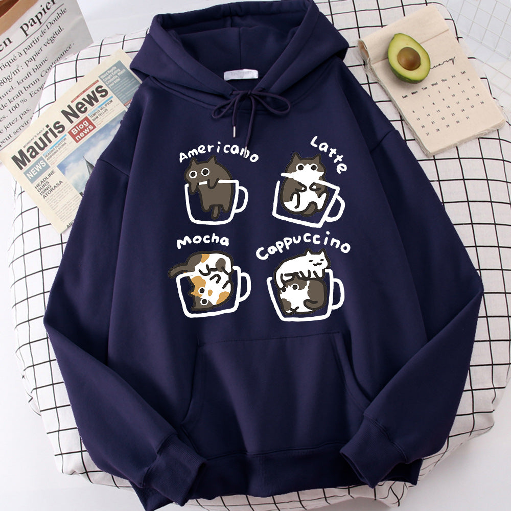 Five Kitties Play In Cup Hoodie