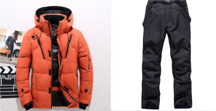 Men's Down Jacket Short Outdoor Sports Slim Fit Hoodie