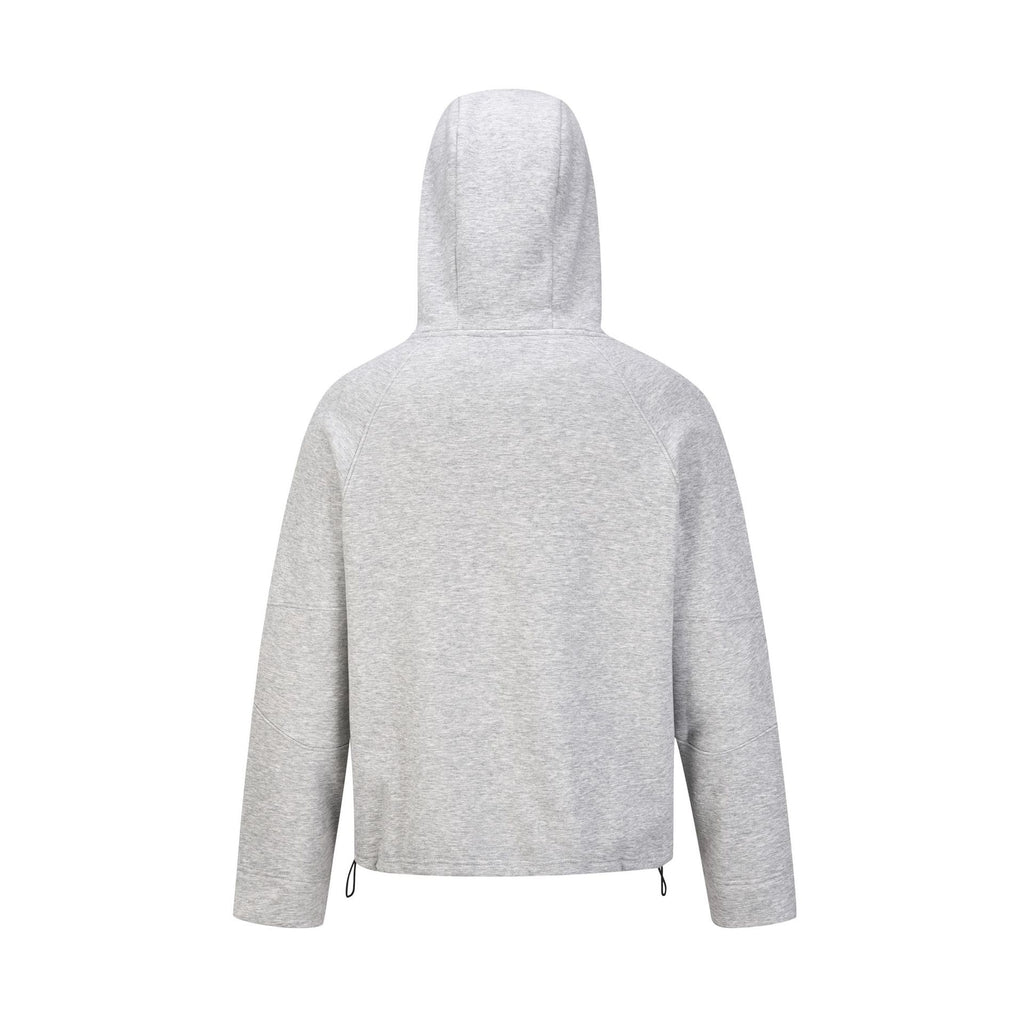 Solid Color All-matching Loose Casual Half Zip Pullover Hoodie