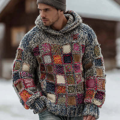 3D Printed Women's Printed Vintage Loose Hoodie