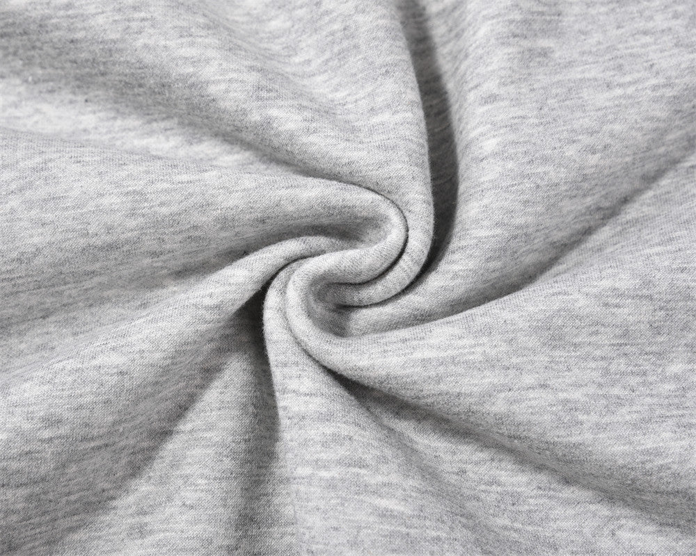 Solid Color All-matching Loose Casual Half Zip Pullover Hoodie