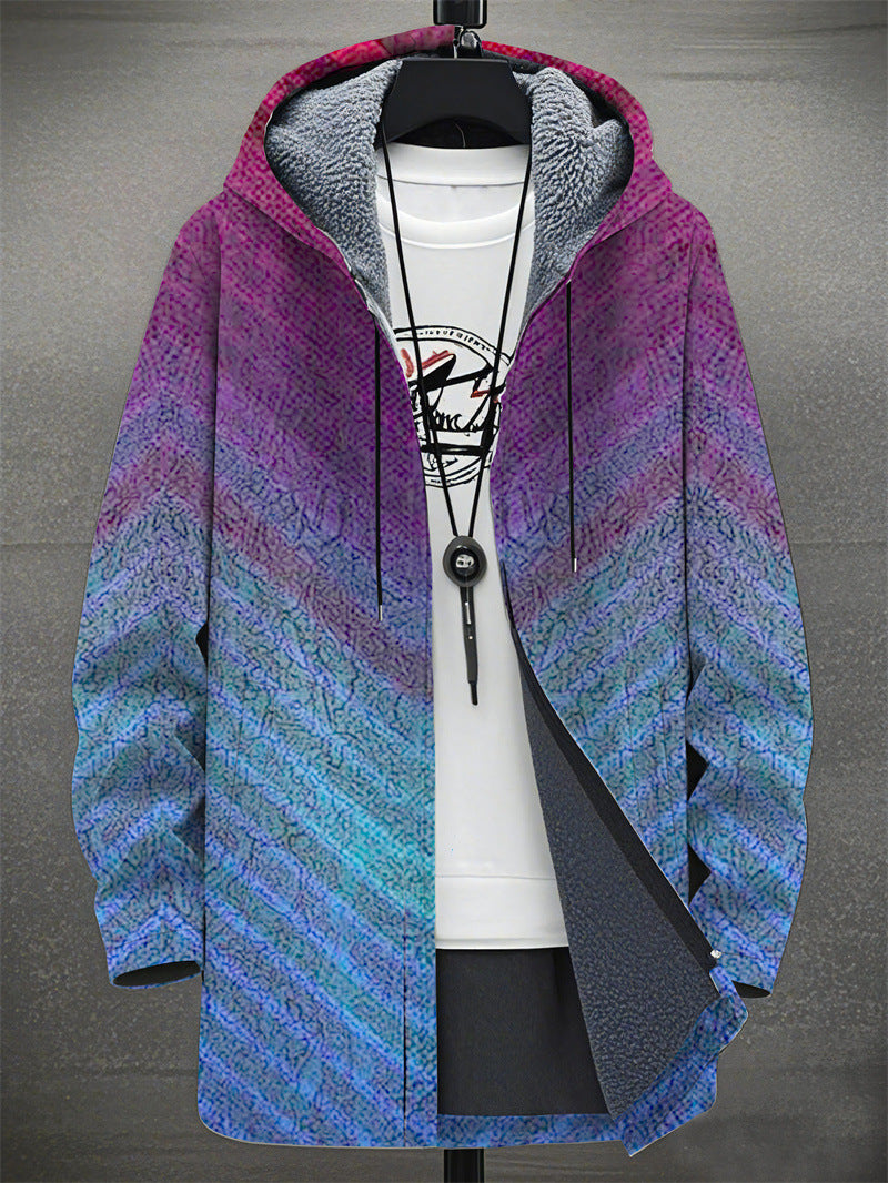 Digital Printing Plus Velvet Men's Casual Jacket