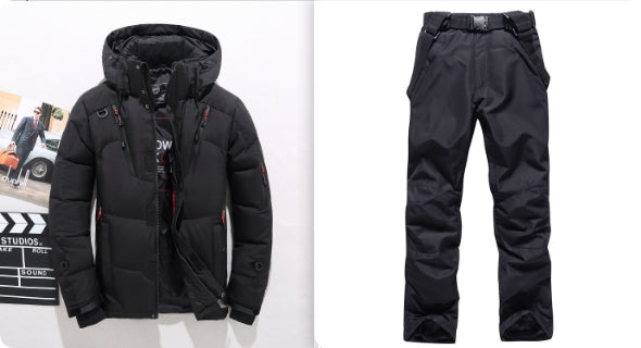 Men's Down Jacket Short Outdoor Sports Slim Fit Hoodie