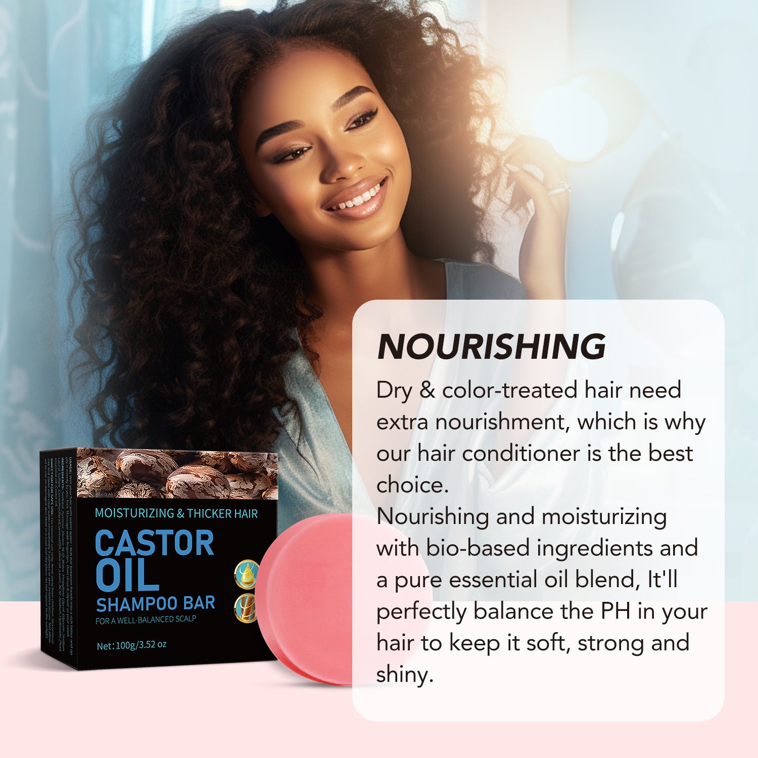 Cleaning Care Castor Oil Foaming Shampoo Soap